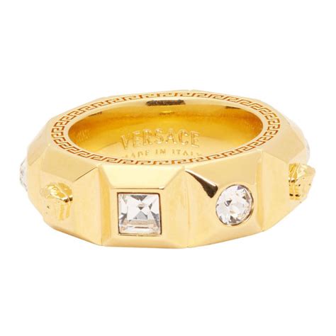 crystal single band ring versace